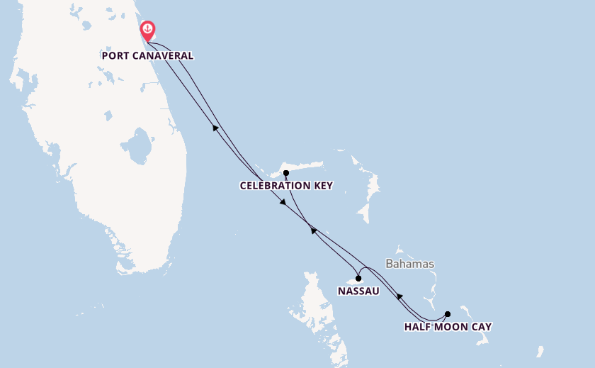 Karibik ab Port Canaveral, USA auf der Carnival Freedom 