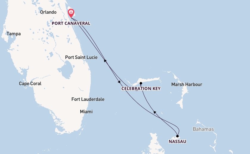 Karibik ab Port Canaveral, USA auf der Carnival Glory