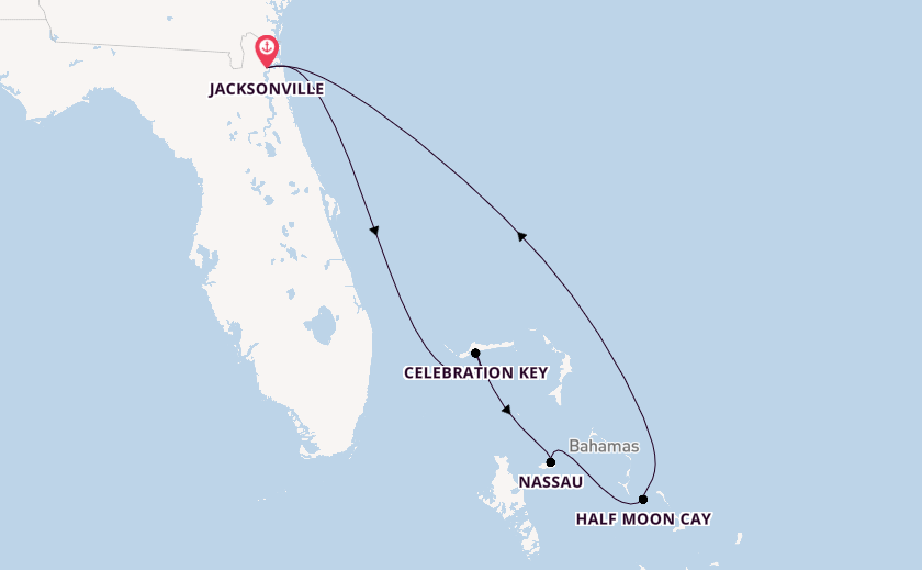 Karibik ab Jacksonville, Florida USA auf der Carnival Elation