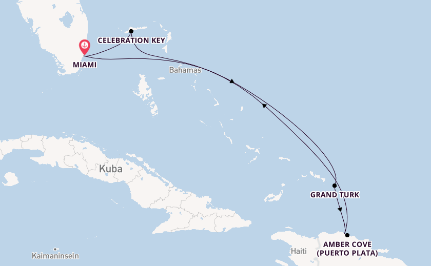 Karibik ab Miami auf der Carnival Magic