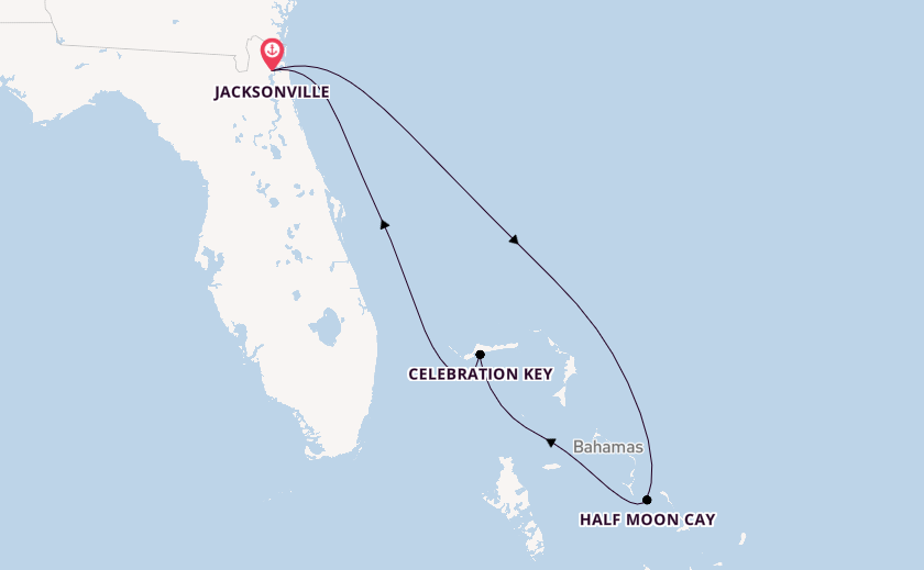 Karibik ab Jacksonville, Florida USA auf der Carnival Elation