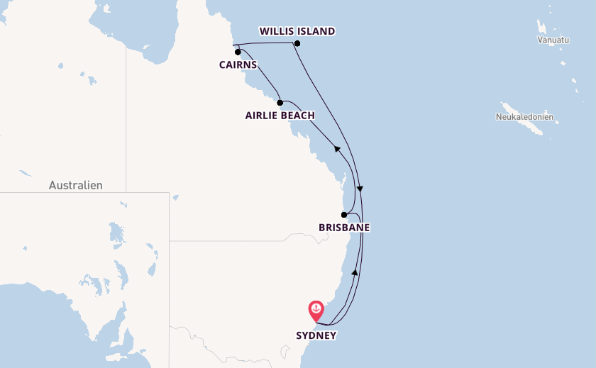 Australien ab Sydney auf der Celebrity Edge