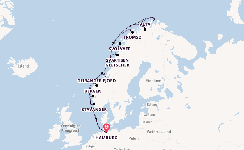 Norwegen ab Hamburg, Deutschland auf der HANSEATIC nature