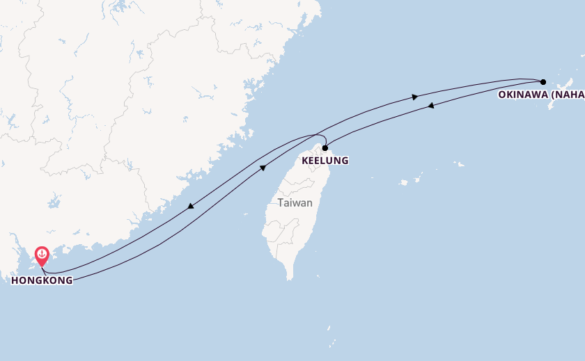 China ab Hongkong, China auf der Spectrum of the Seas