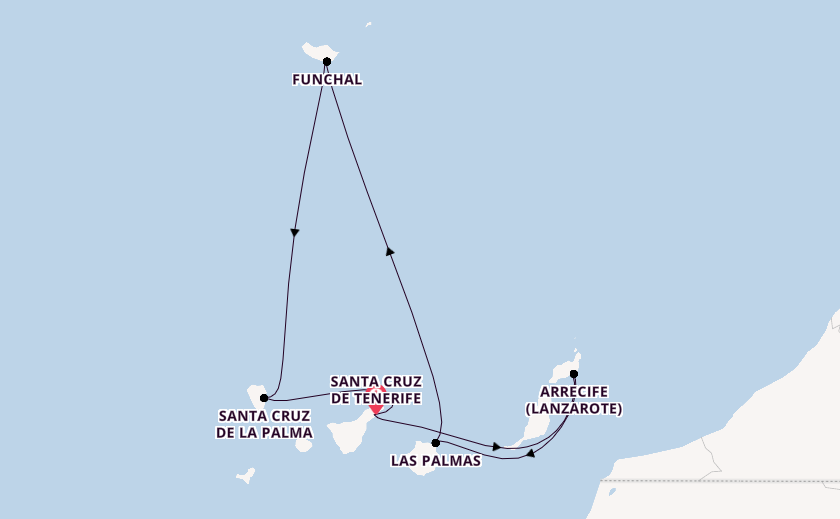 Kanarische Inseln ab Santa Cruz de Tenerife, Spanien auf der Mein Schiff Relax