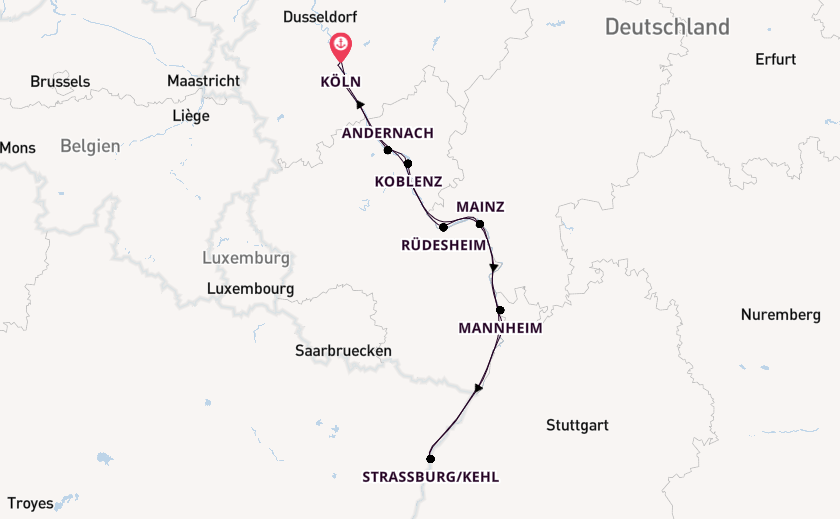 Rhein ab Köln, Deutschland auf der RHEIN SYMPHONIE