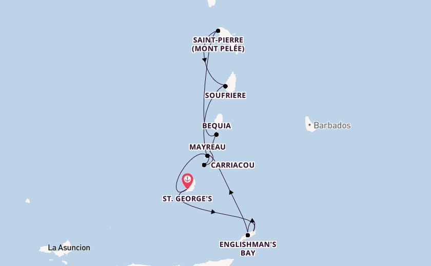 Südliche Karibik ab St. George's, Grenada auf der Star Clipper