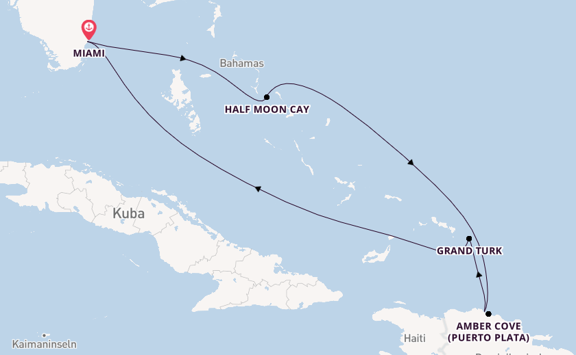 Karibik ab Miami auf der Carnival Magic