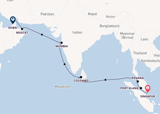 18 Tägige Kreuzfahrt Ab Singapur Mein Schiff 6 Tui Cruises