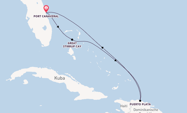 Karibik ab Port Canaveral, USA auf der Norwegian Escape