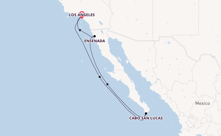Amerikaanse Westkust vanaf Los Angeles, Verenigde Staten met de Carnival Panorama