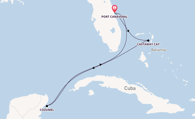 Caribbean vanaf Port Canaveral, Verenigde Staten met de Disney Fantasy