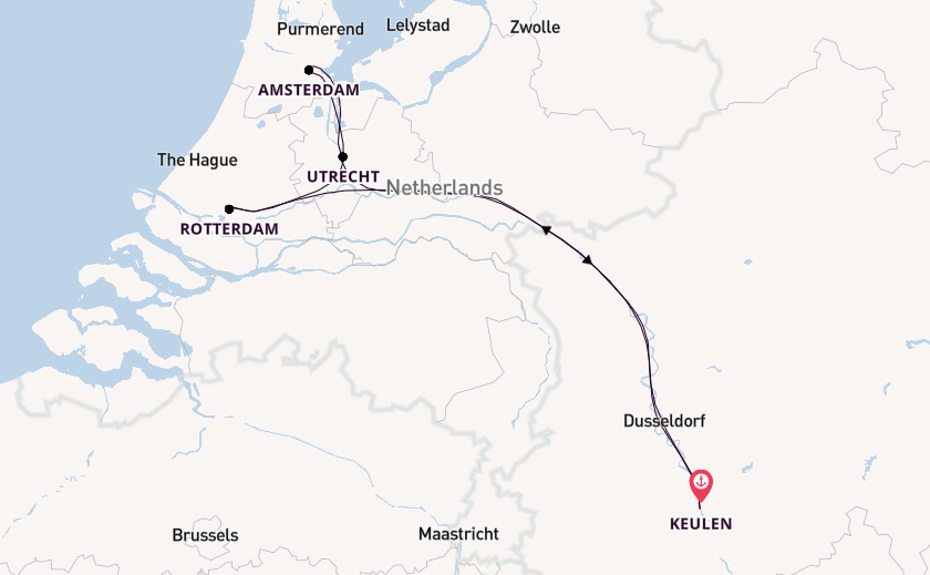 Rijn vanaf Keulen, Duitsland met de A-ROSA Sena