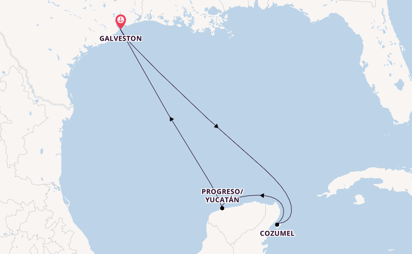 Westelijke Caraïben vanaf Galveston, Verenigde Staten met de Carnival Breeze