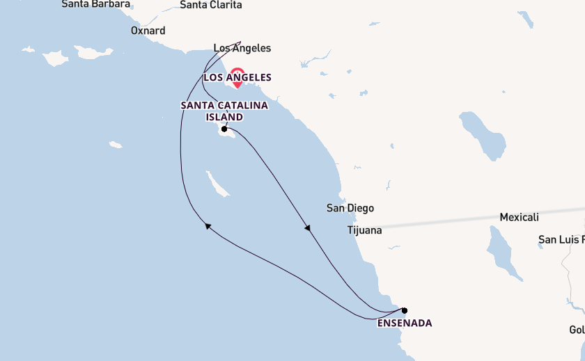 Amerikaanse Westkust vanaf Los Angeles, Verenigde Staten met de Carnival Radiance