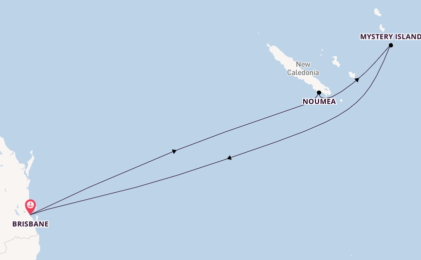 Zuidelijke Stille Oceaan vanaf Brisbane, Australië met de Quantum of the Seas