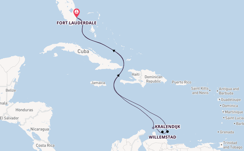Zuidelijke Caraïben vanaf Fort Lauderdale, Verenigde Staten met de Celebrity Reflection