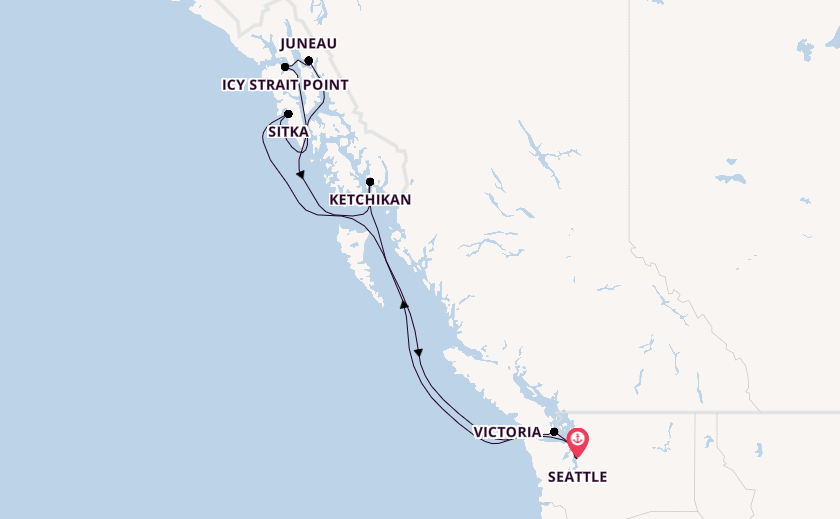 Alaska vanaf Seattle, Verenigde Staten met de Norwegian Bliss 