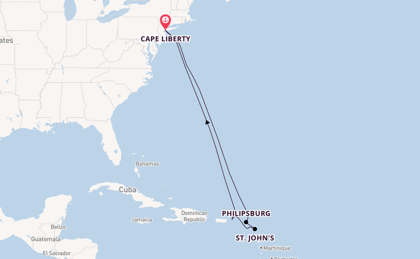 Caribbean vanaf Cape Liberty, New Jersey met de Odyssey of the Seas