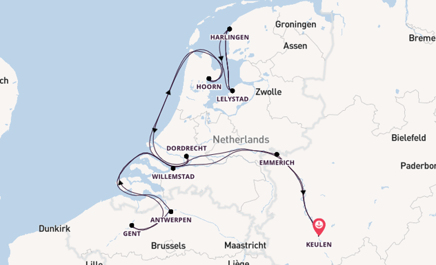 Rijn vanaf Keulen, Duitsland met de A-ROSA SILVA