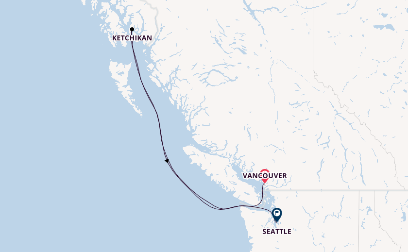 Amerikaanse Westkust vanaf Vancouver, Canada met de Royal Princess