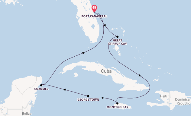 Caribbean vanaf Port Canaveral, Verenigde Staten met de Norwegian Epic