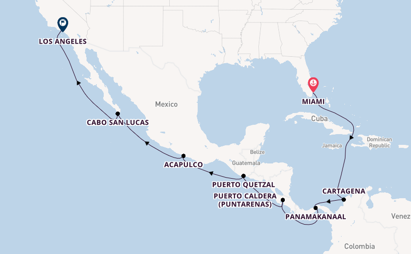 Midden-Amerika vanaf Miami, Verenigde Staten met de Norwegian Encore