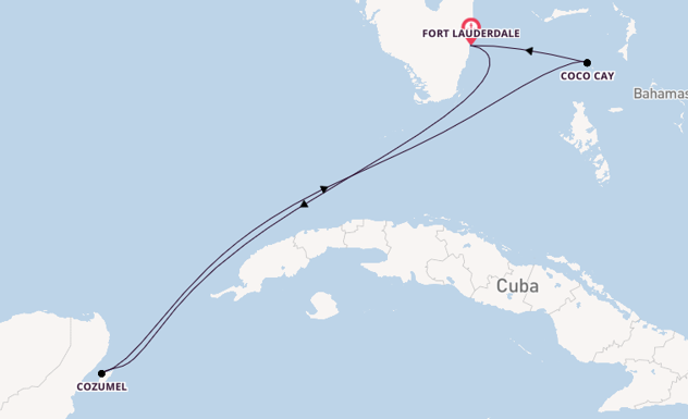 Caribbean vanaf Fort Lauderdale, Verenigde Staten met de Oasis of the Seas