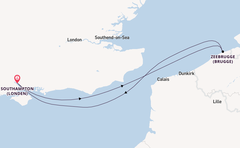 Engeland vanaf Southampton (Londen), Engeland met de Queen Mary 2