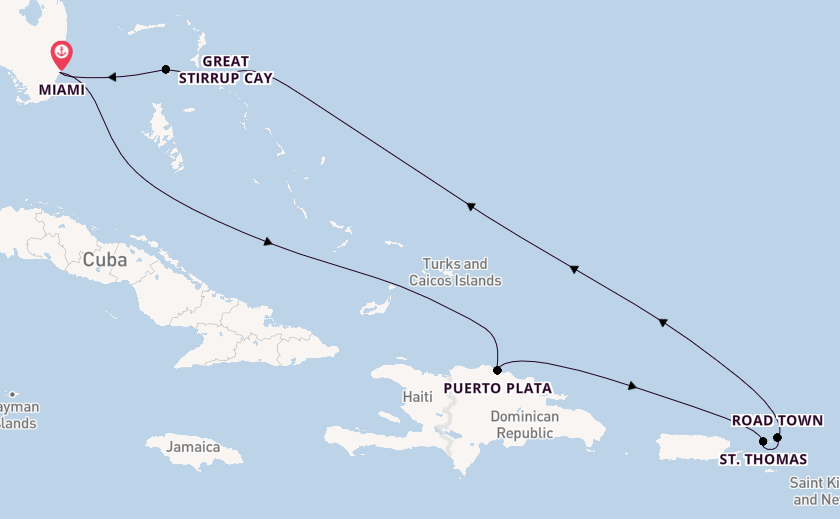 Caribbean vanaf Miami, Verenigde Staten met de Norwegian Aqua