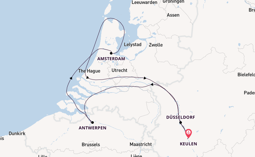 Rijn vanaf Keulen, Duitsland met de A-ROSA AQUA