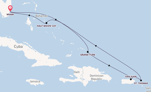 Caribbean vanaf Miami, Verenigde Staten met de Zuiderdam