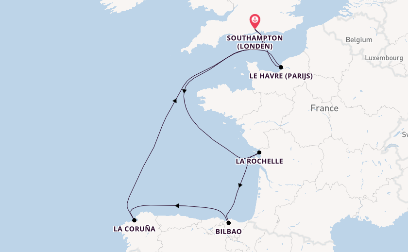 Engeland vanaf Southampton (Londen), Engeland met de MSC Virtuosa