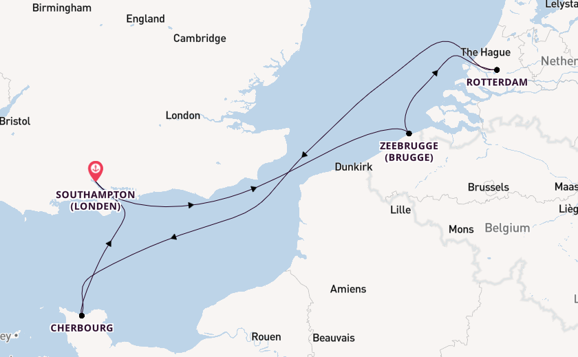 Engeland vanaf Southampton (Londen), Engeland met de MSC Virtuosa