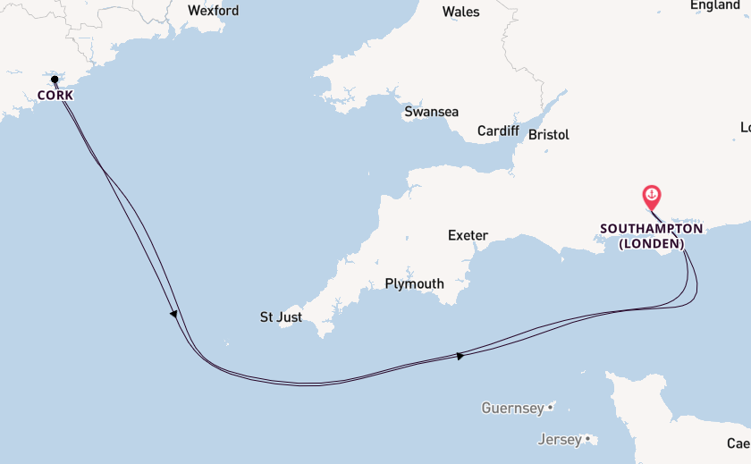 Engeland vanaf Southampton (Londen), Engeland met de MSC Virtuosa
